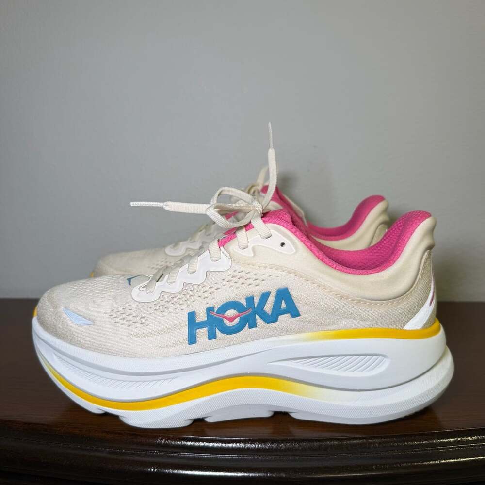 HOKA Bondi 9 Size 8.5B Alabaster Birch Running Shoes
